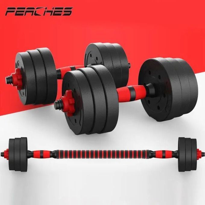 Image for 15KG Dumbbell Set with Barbell Extension - Pair of 15kg Weights for Home Fitness