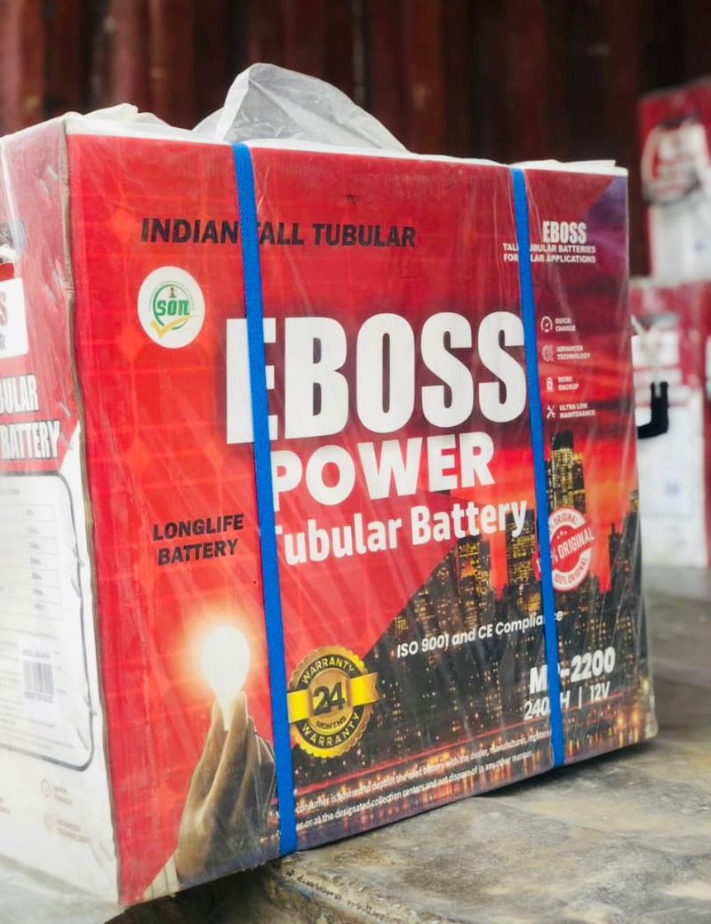 Image for Eboss 12V 240Ah Tall Tubular Battery - Reliable Power for Solar & Inverter Systems